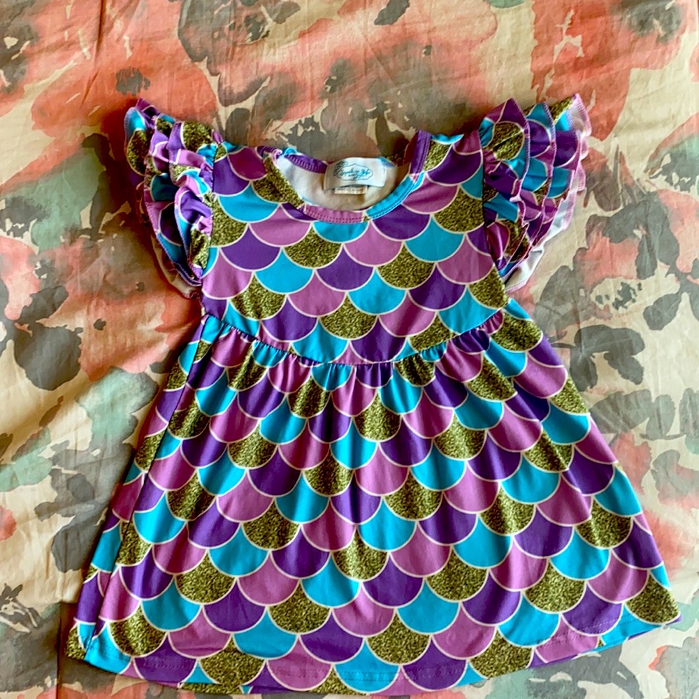 Squeak-in-Style Bow-tique Mermaid dress, 2T
